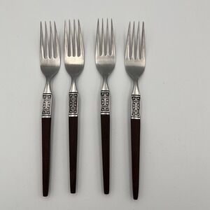 Ekco Eterna La Joya Forks MCM Japan Stainless Danish Modern Flatware Set Of 4